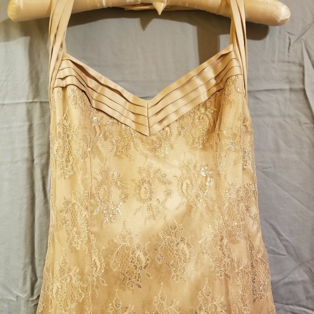 Gorgeous Golden Shimmering Prom Dress